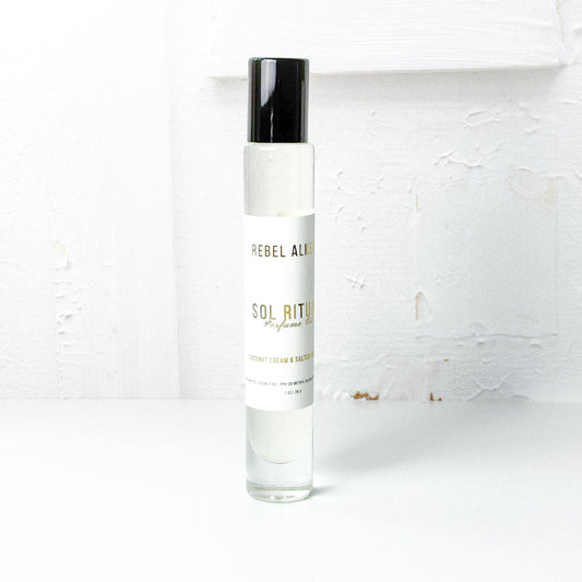 Sol ritual perfume oil on a white background