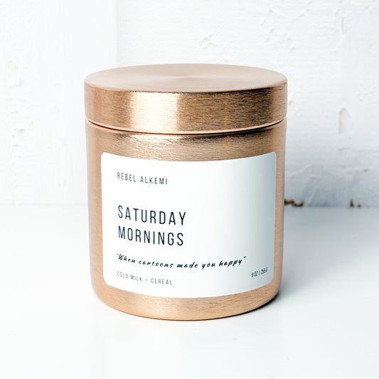 Saturday mornings candle smells like a bowl of fruity cereal and cold milk